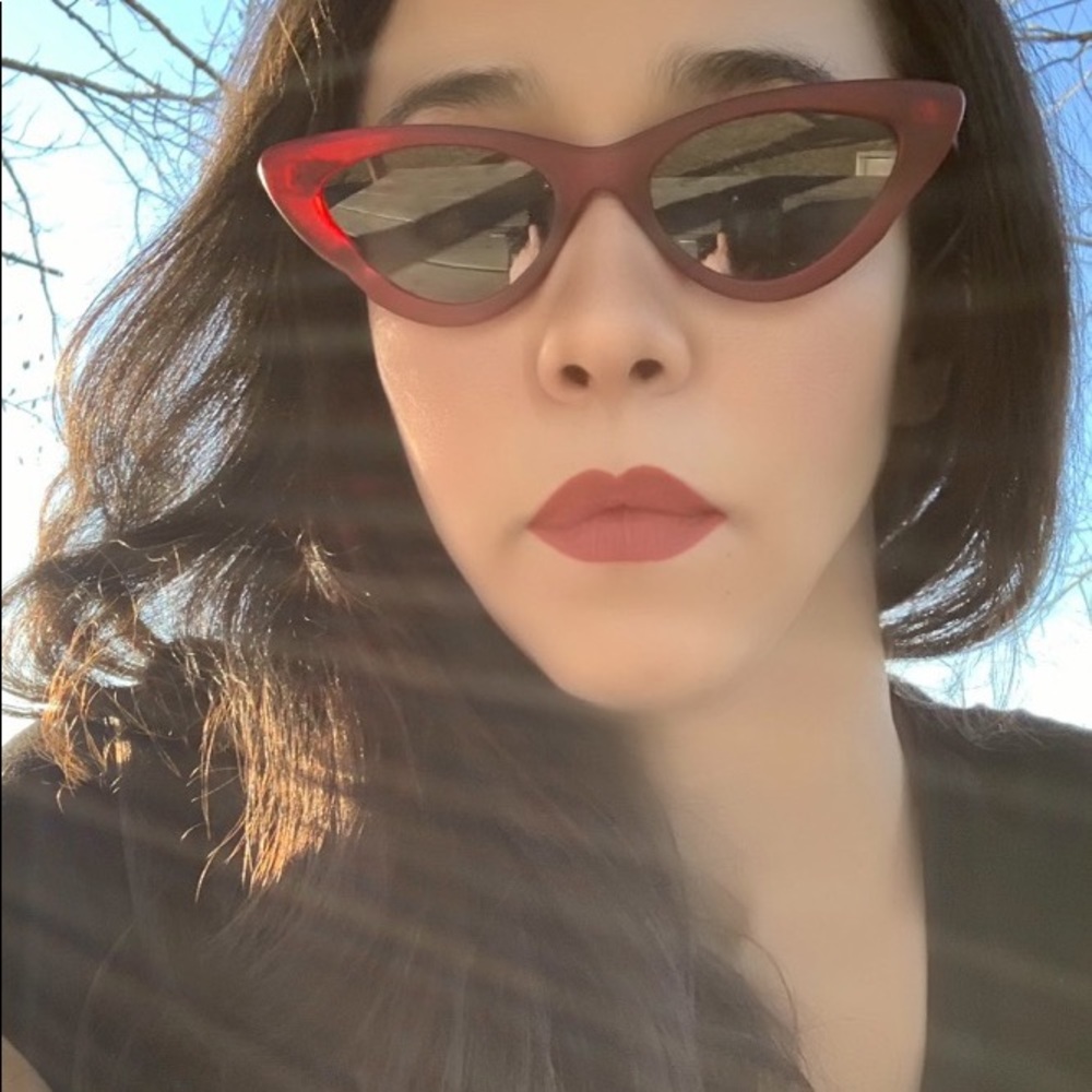 #lucky #retro #red #sunglasses #shades